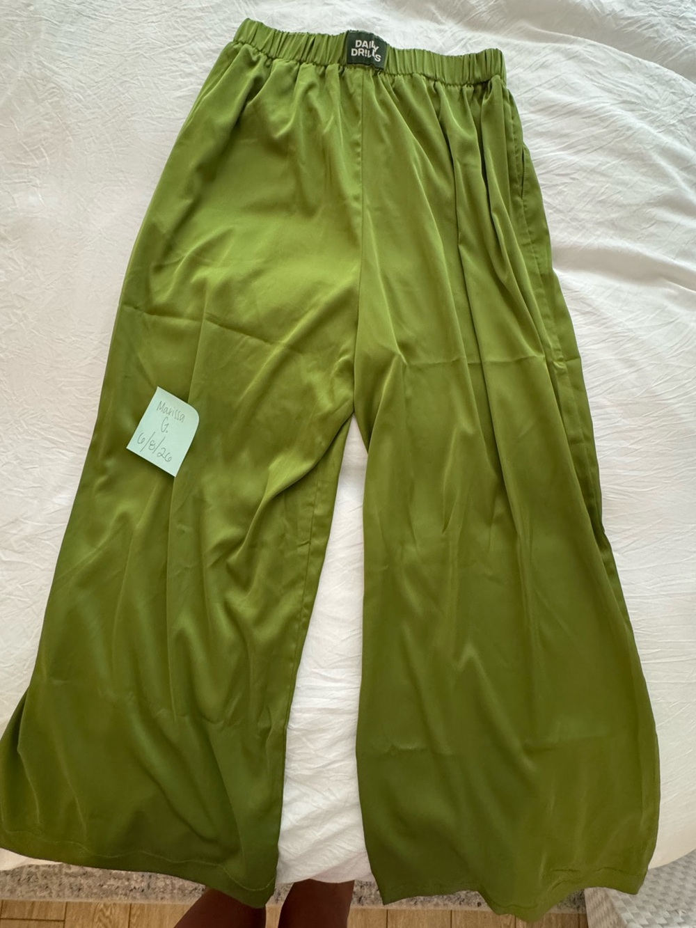 Daily drills silk pants